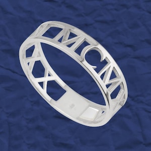 Personalized Roman Numeral Ring, Gifts for Mom, Gifts for Her, Personalized Jewelry, Custom Name Necklace, Personalized Jewelry