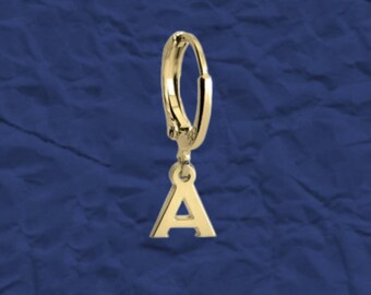 Personalized Initial Dangle Earring: Custom Letter Charm