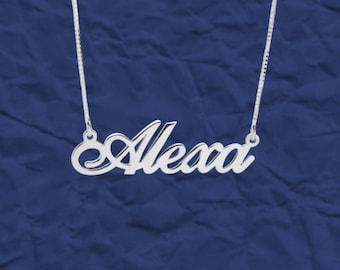 Sterling Silver Personalized Name Necklace, Bridesmaid Gift