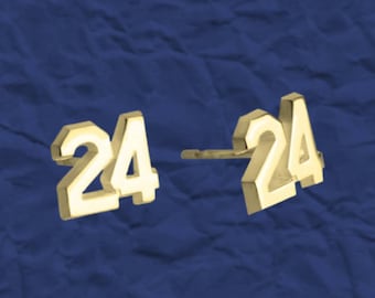 Personalized Sports Number Earrings: Custom Jewelry Gift