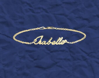Personalized Name Bracelet: Dainty Box Chain Jewelry Gift