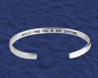 Personalized Sterling Silver Hidden Message Bracelet: Custom Bangle