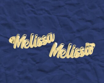 Personalized Name Stud Earrings: Custom Jewelry Gift