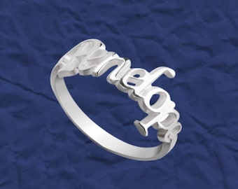 Personalized Name Ring: Custom Initial Jewelry Gift
