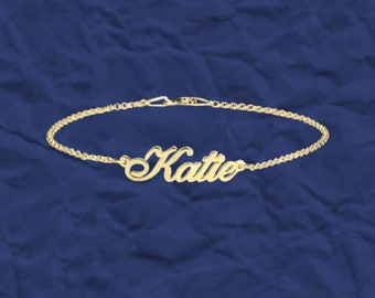Personalized Name Bracelet: Custom Rolo Chain Jewelry