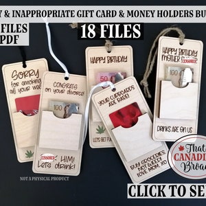 Tarjeta de regalo inapropiada y divertida y titulares de dinero, varias ocasiones, humor para adultos, humor para adultos, archivo digital láser
