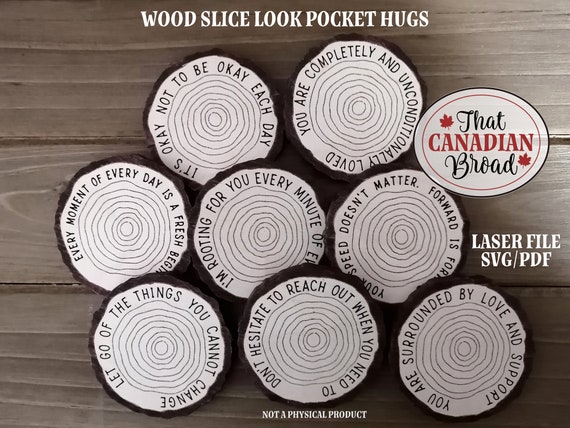 POCKET HUGS, Pocket Tokens, Wood Slice Effect, Scrap Buster