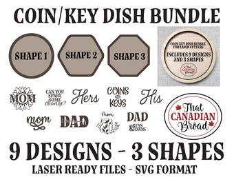 Trinket Tray, Coin Tray, Ring Dish, Key Tray, SVG files, 2 layers, laser, digital file