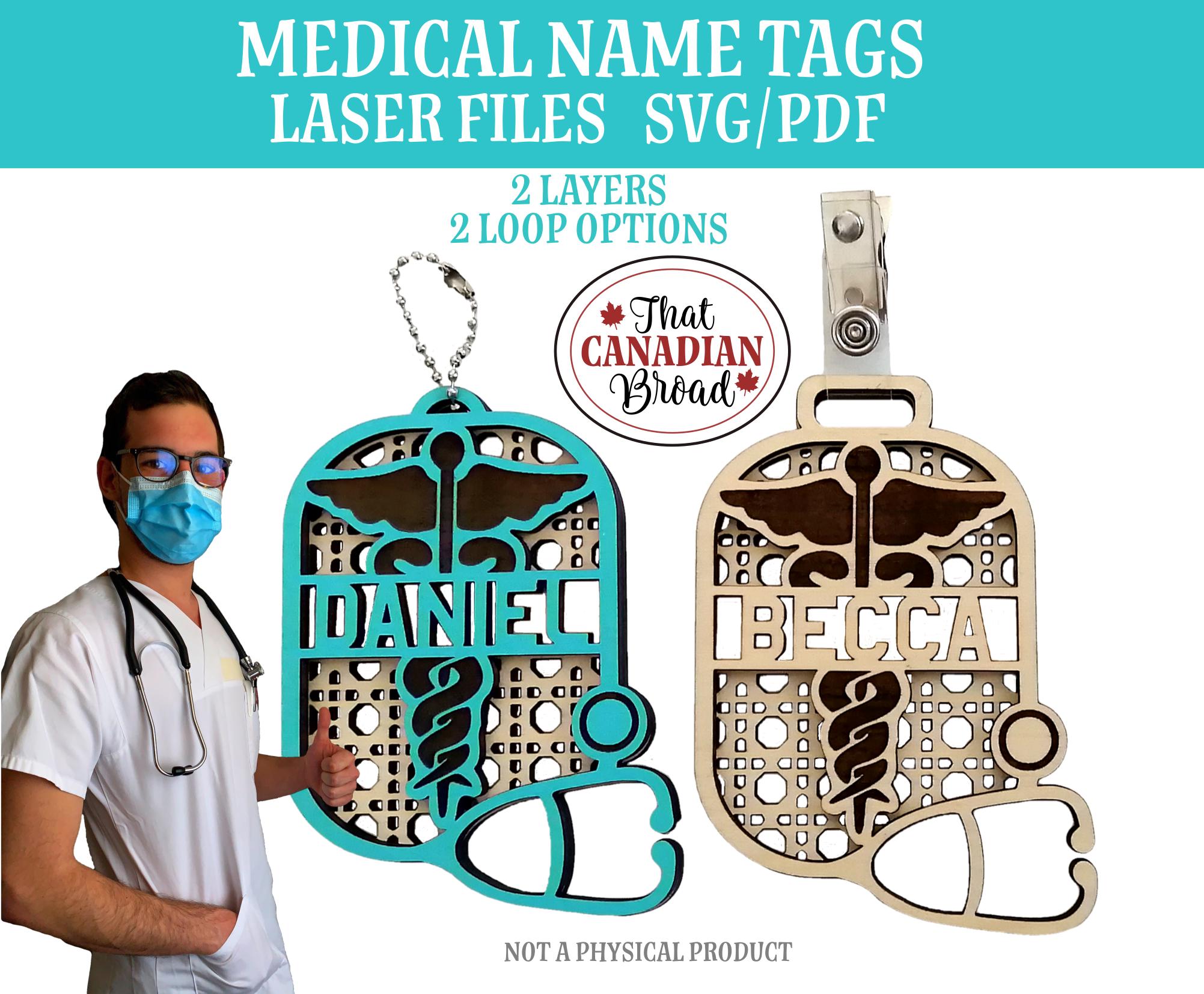 MEDICAL Name Tags or Badges, Nurse Tags, Doctor Tags, Stethoscope Name ...