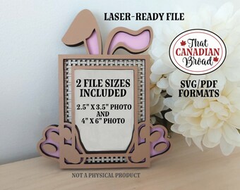 Easter Frame, formato SVG/PDF para cortadoras láser, archivo láser, solo archivo digital