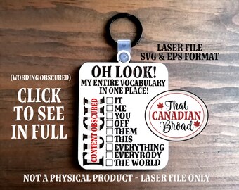 Keychain, adult humor, inappropriate, Adult humour, funny keychain, laser ready digital file