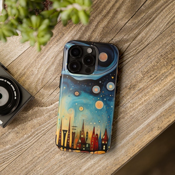 Aurora Borealis Hundertwasser Style iPhoneCases, CustomiPhoneCases, VintageiPhoneCases, FunnyiPhoneCases, TrendyiPhoneCases.