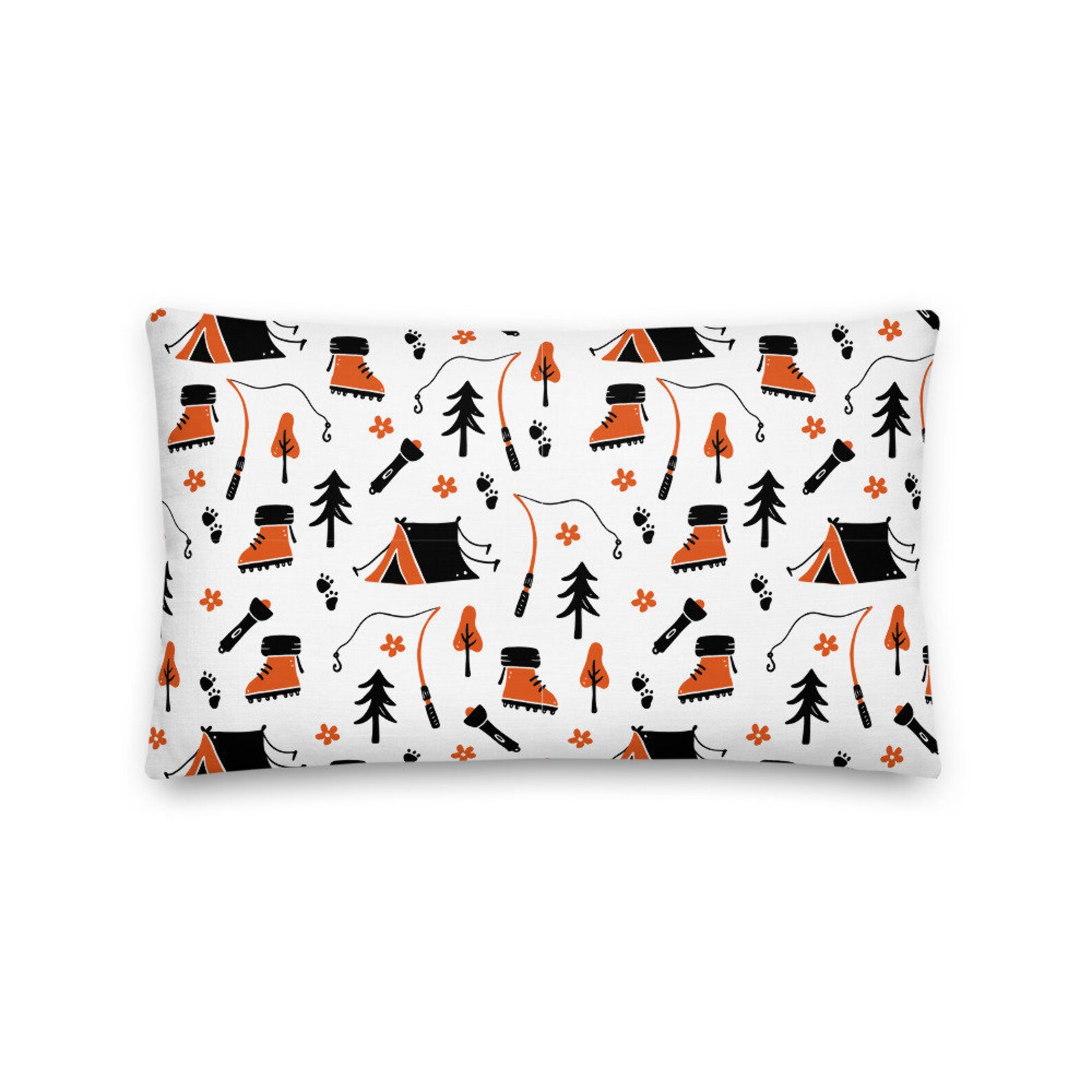 Camping Throw Pillow Campsite Pillow Cottage Decor Etsy