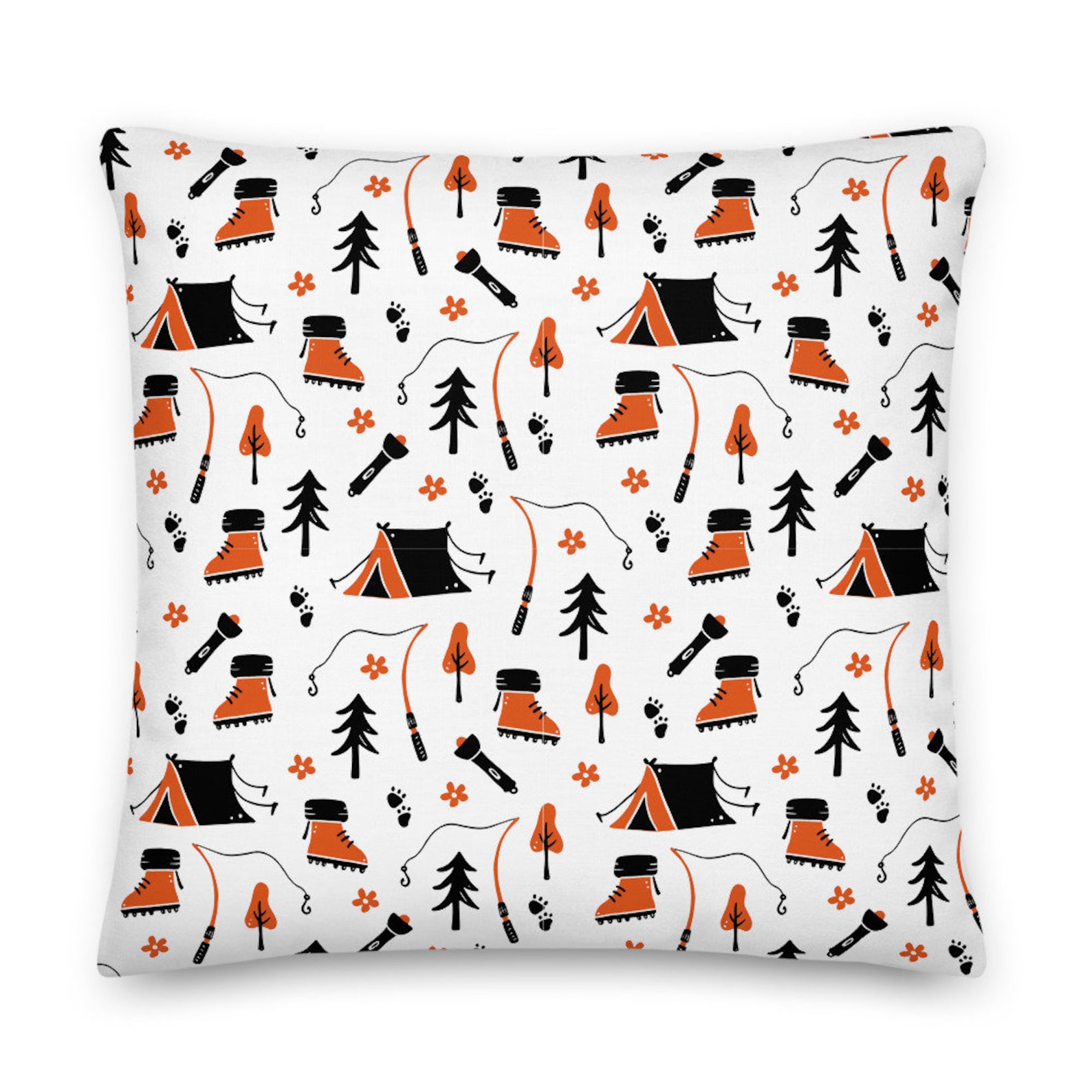 Camping Throw Pillow Campsite Pillow Cottage Decor Etsy