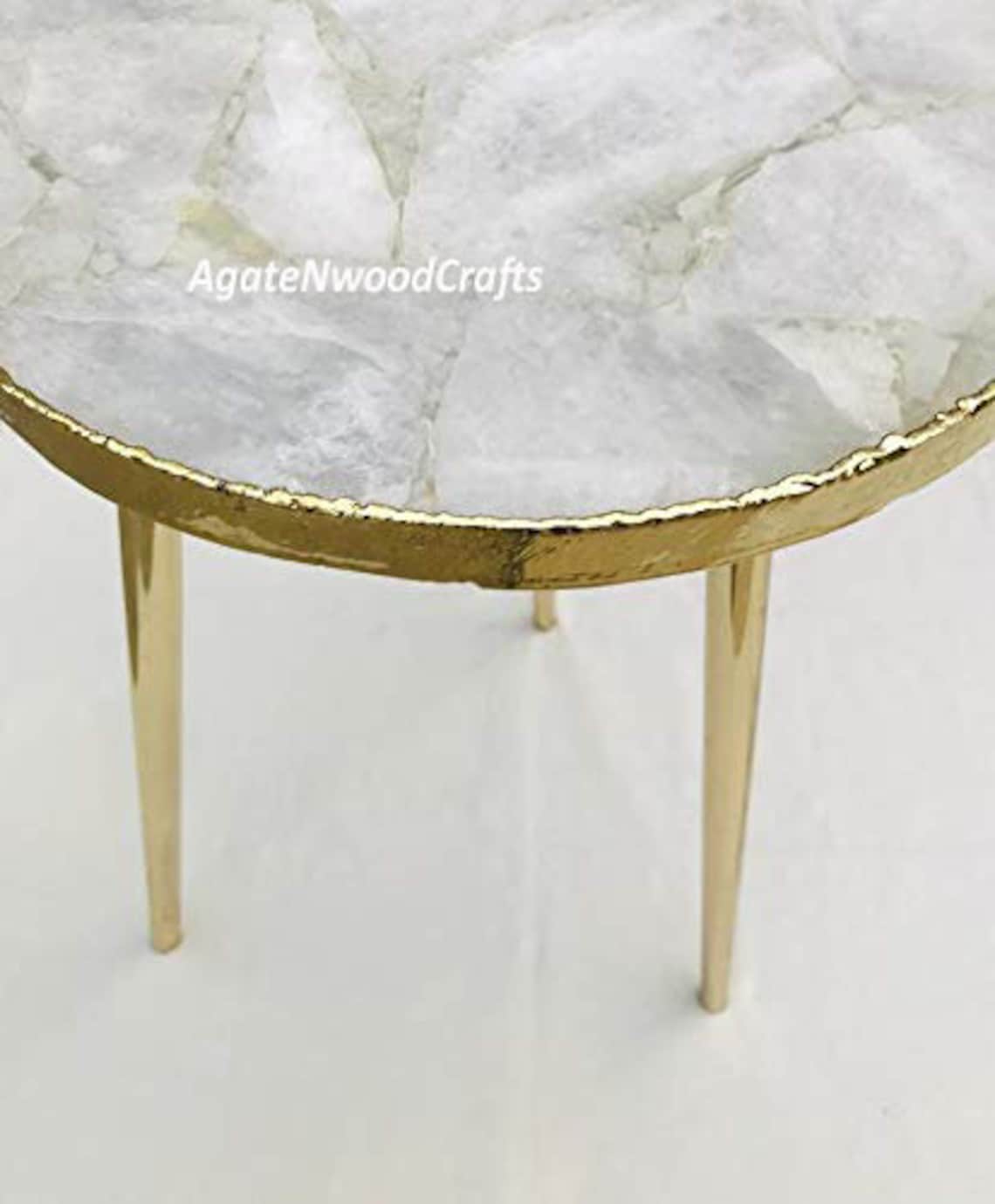 White Quartz Round Table Top Coffee Table Conference Table Etsy UK