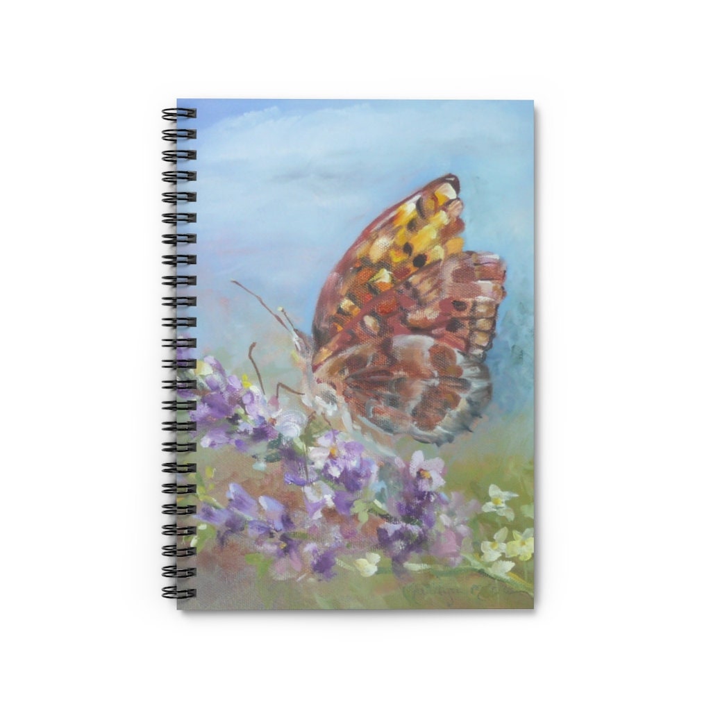 Butterfly by Marilyn Moore - Spiral Notebook - Ruled Line