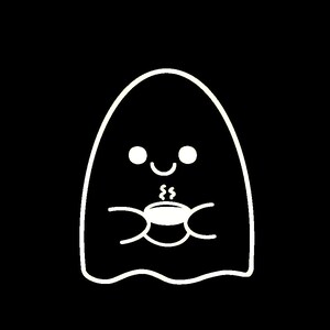 Cozy Ghost Sticker | Ghost | Transparent sticker | Water Bottle | Decals | Journal | Halloween | Ghost | Cute Ghost | Gifts for her| Vinyl