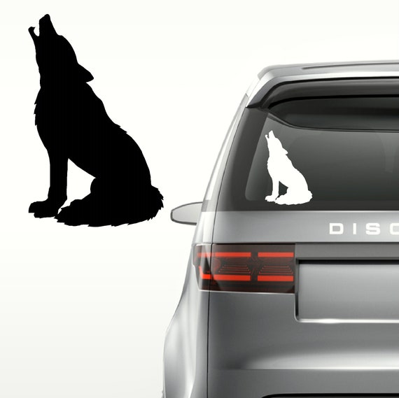 Howling Wolf Car Decal Wolf Car Sticker Window Graphic Etsy Österreich