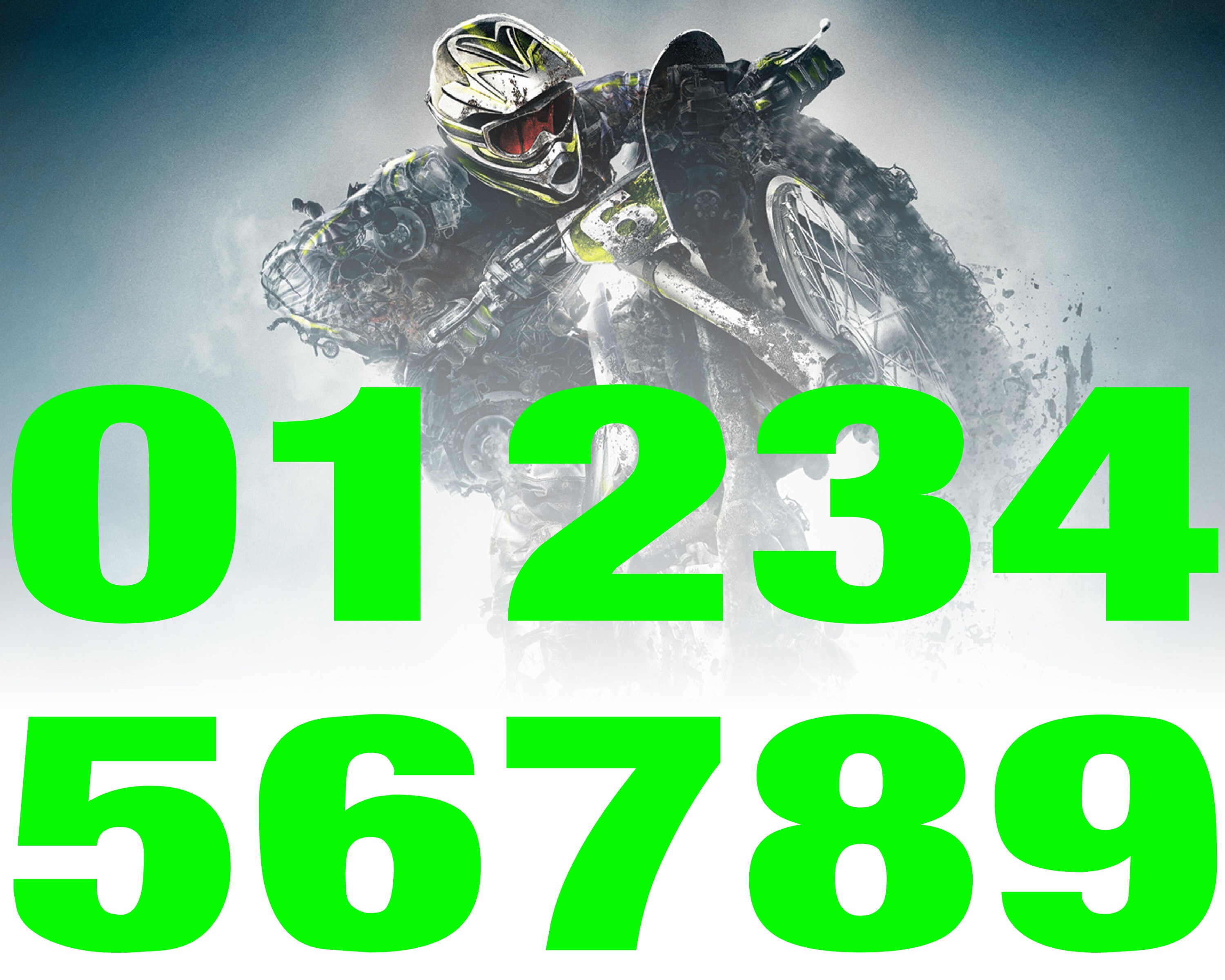 10 Race Number Decals, Custom Race Numbers, Rally, Motocross, Go Kart ...