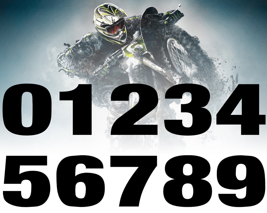 10 Race Number Decals, Custom Race Numbers, Rally, Motocross, Go Kart ...