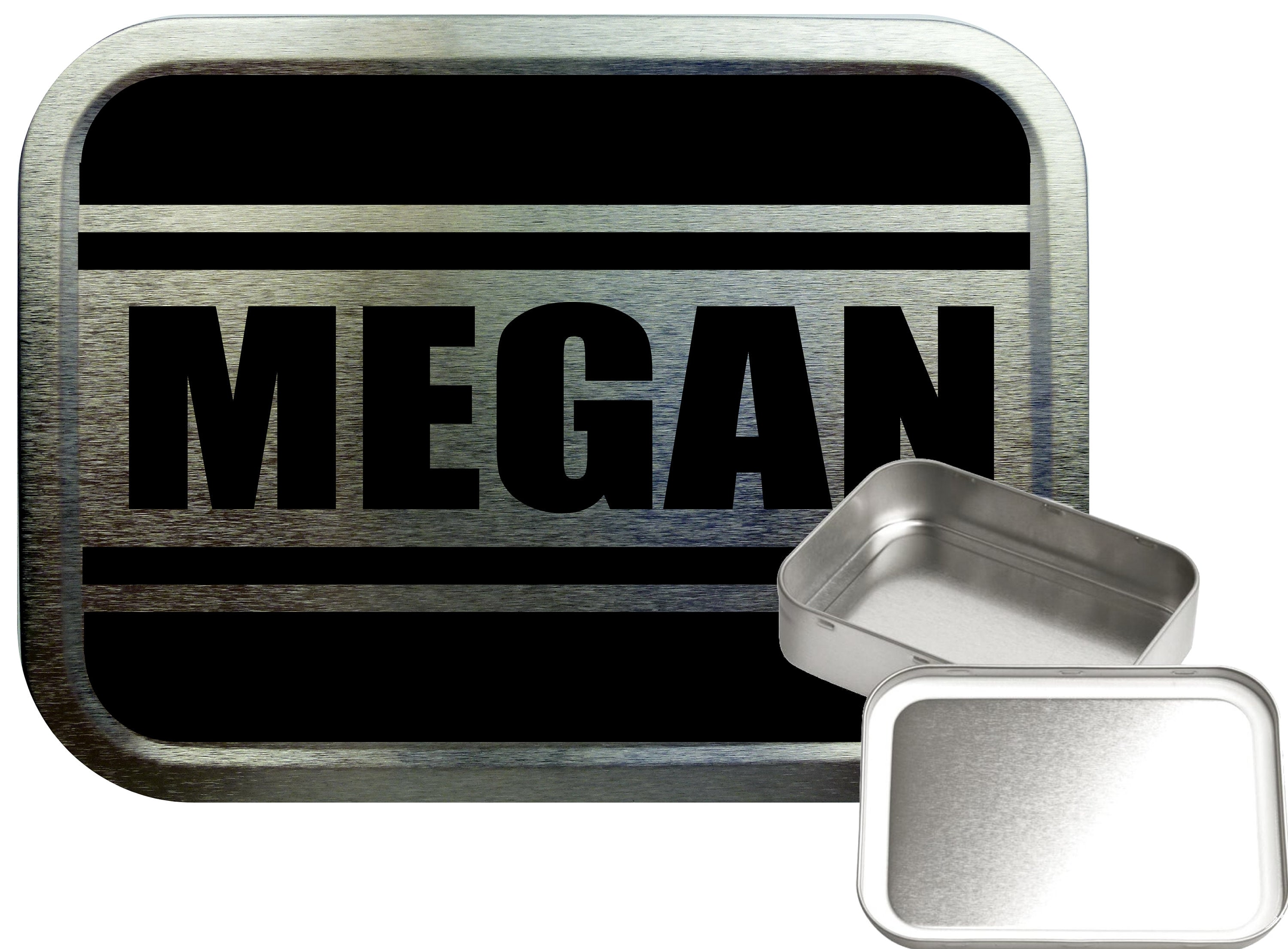 personalised tobacco tin with name Personalised Name 2oz Silver Tobacco tin, Gift Box, Pill Tin, Pocket Tin,  Stash Tin