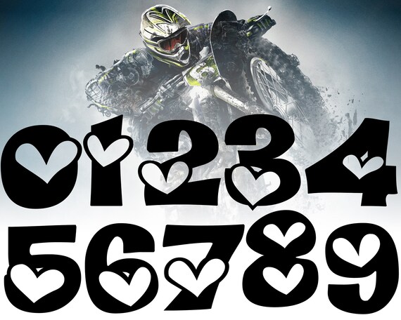 10 Race Number Decals Custom Vinyl Race Numbers Rally | Etsy