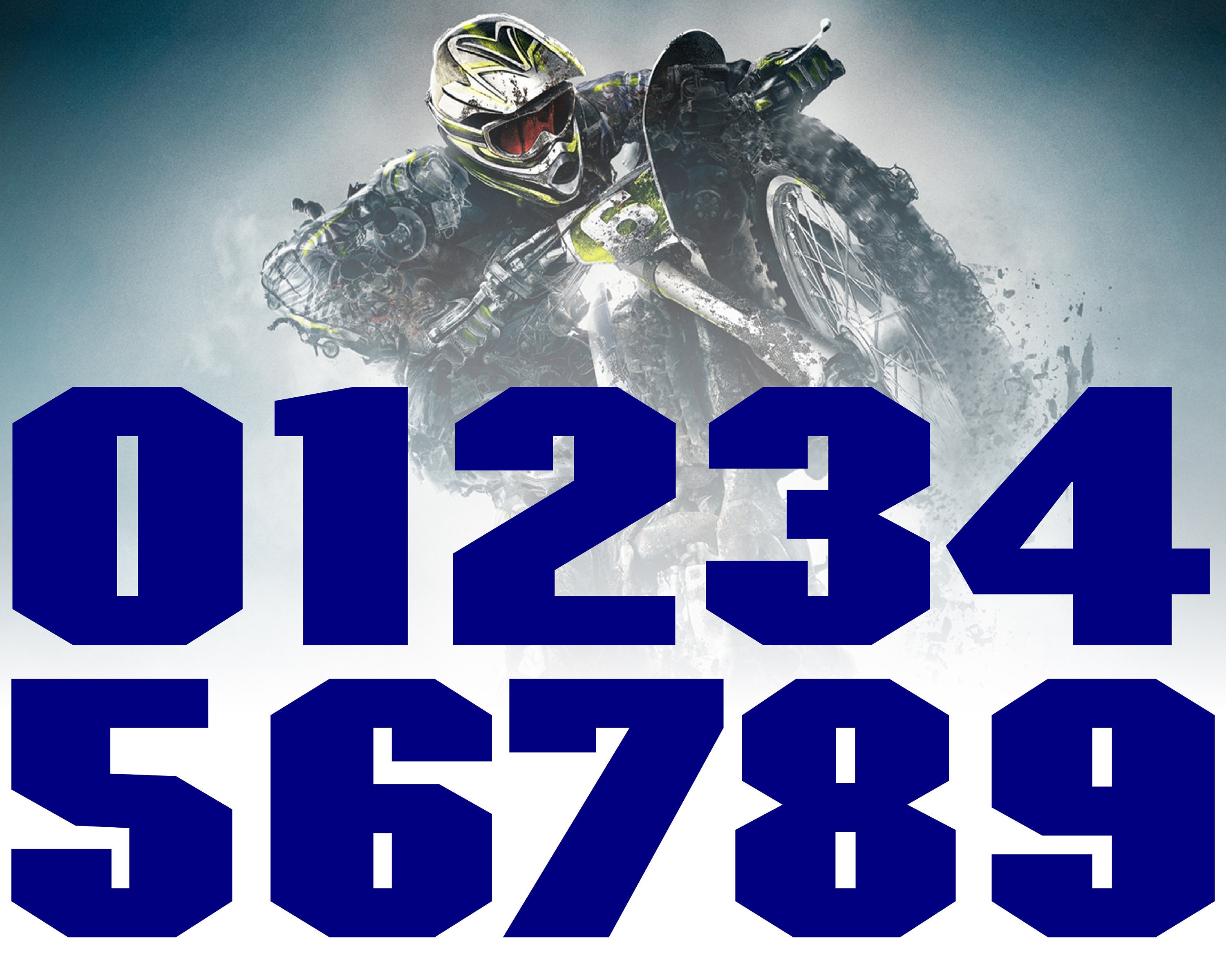 10 Race Number Decals, Custom Vinyl Race Numbers, Rally, Motocross, Go ...