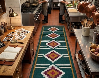 Kitchen Runner Rug | Washable Non Slip Runner | Modern Hallway Carpet UK