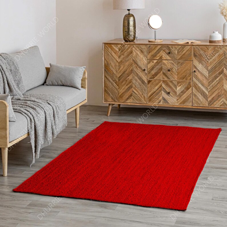 Handmade Jute Rug: Indian Black Woven Rug, Eco-Friendly Decor image 10