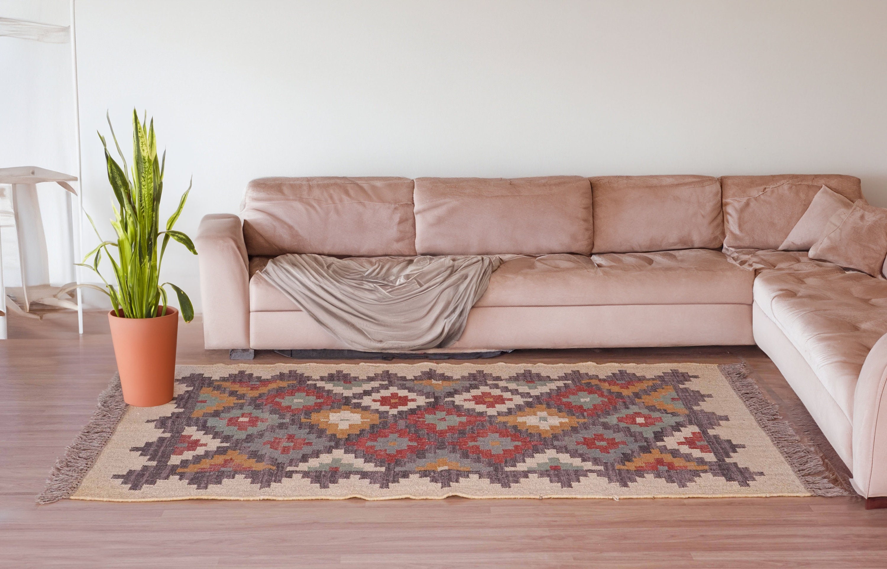 Jute Wool Mexican Rug, Home Decor Eco Friendly Rug, Jute Wool Area Rug