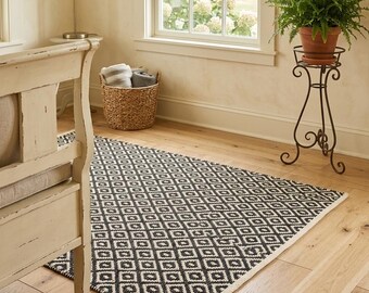 Handwoven Indian Jute Rug Handmade Bohemian Area Rug Natural Fiber Braided Boho Living Room Carpet