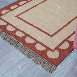 Handwoven Natural Jute Rug Custom Rug Home Decor Rugs Bed Side Runner Meditation Rugs Foot Mat image 4