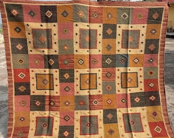 Wool Jute Rug Kilim Area Rug Handmade Kilim Runner Rug Boho Hallway Rug Vintage Kitchen Rug Outdoor Handwoven Wool Rug Custom Size Rug 8x10
