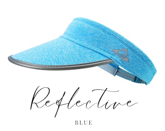 NiceAces Reflective Sun visors, most comfy, sweat wicking mesh design, lightweight & breathable in BLUE