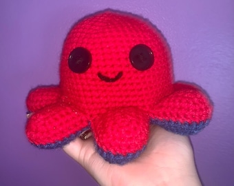 Crocheted Reversible Octopus Plushie