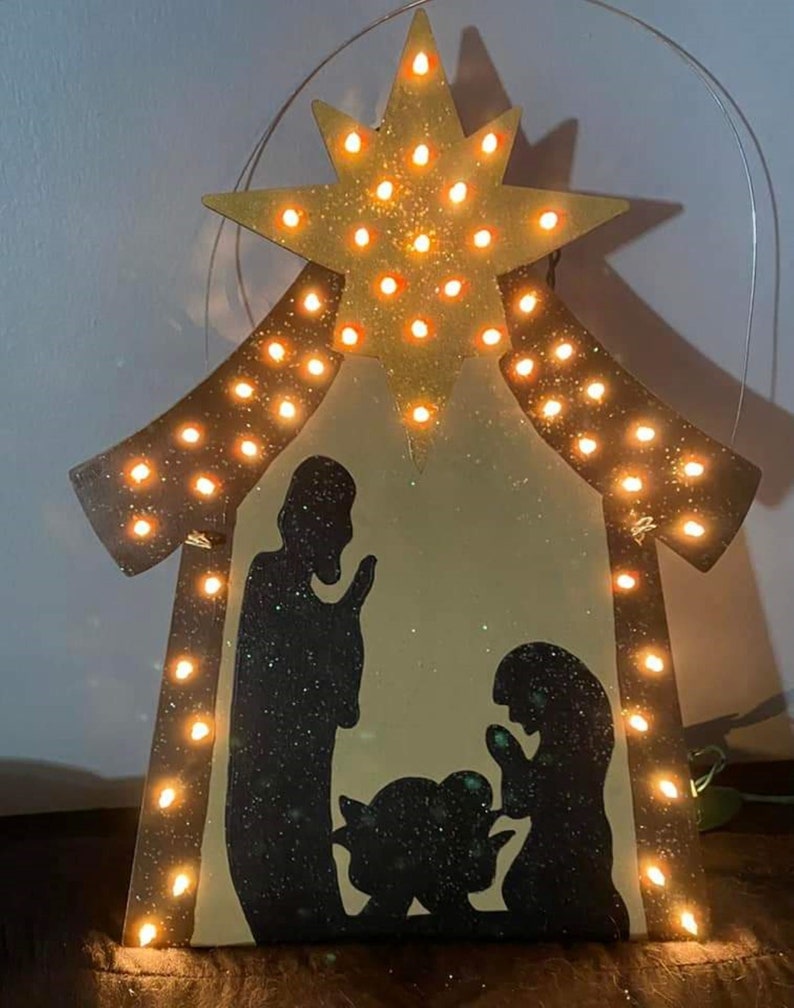 Christmas Tree Topper Nativity Tree Topper Nativity Scene - Etsy