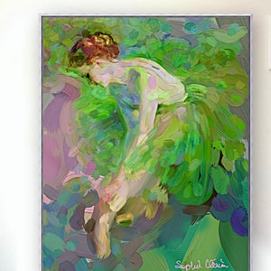 Ballet dancer in green