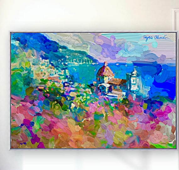 Stretched painting Italian summer