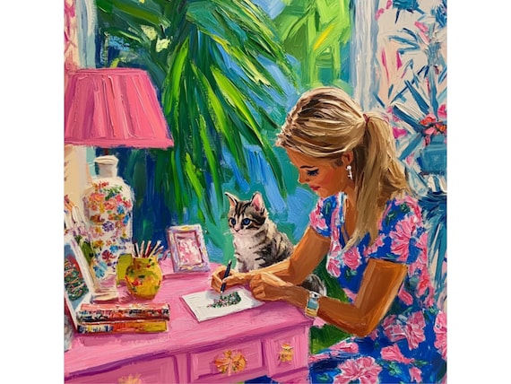 Grandmillennial art, Christmas Card Makers, whimsical fine art