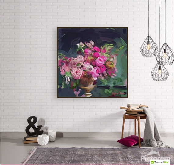 Roses on green velvet