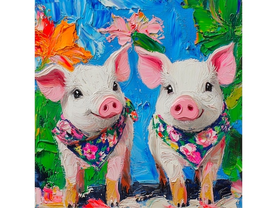 Grandmillennial art, The New Bandanas, whimsical fine art