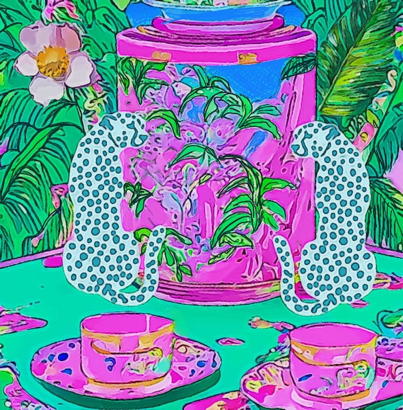 Chinoiserie Panther Art Print: Grandmillennial Style