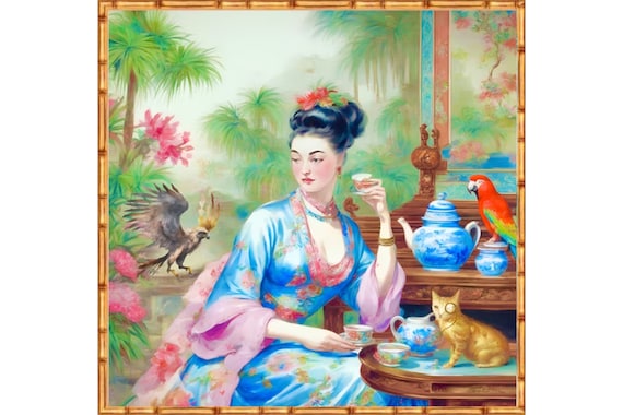 Chinoiserie art, Griffon in the Tea Palace