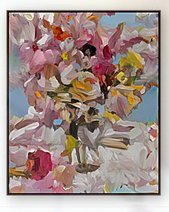 Pink flowers in a glass vase