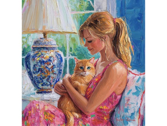 Grandmillennial art, Gingers, whimsical fine art