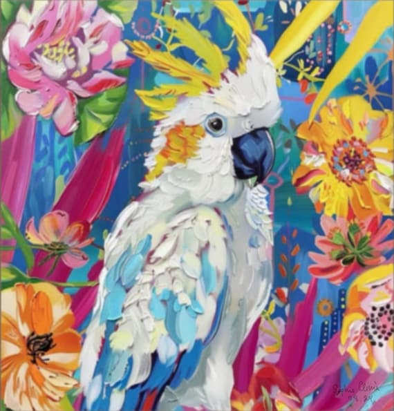 Cockatoo parrot giclee print