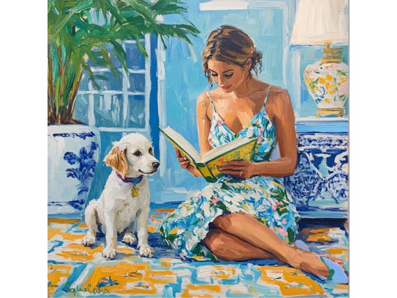 Whimsical Chinoiserie Art Print: Grandmillennial Style, Signed Giclée