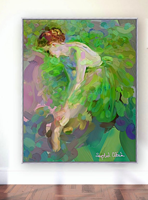 Ballet dancer in green