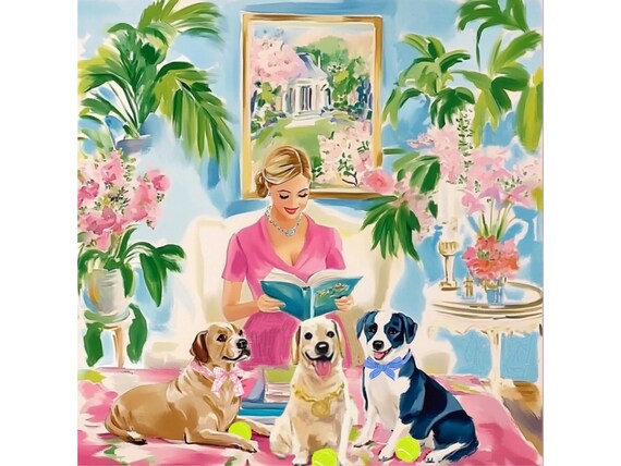 Grandmillennial art, Homeschooling, whimsical fine art