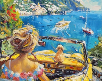 Grandmillennial art, Admiring the view, whimsical fine art
